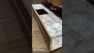 #shorts - Awesome stone kitchen with Cristallo Quartzite - RioStones