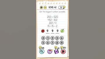 brain test level 42 Get the biggest number possible