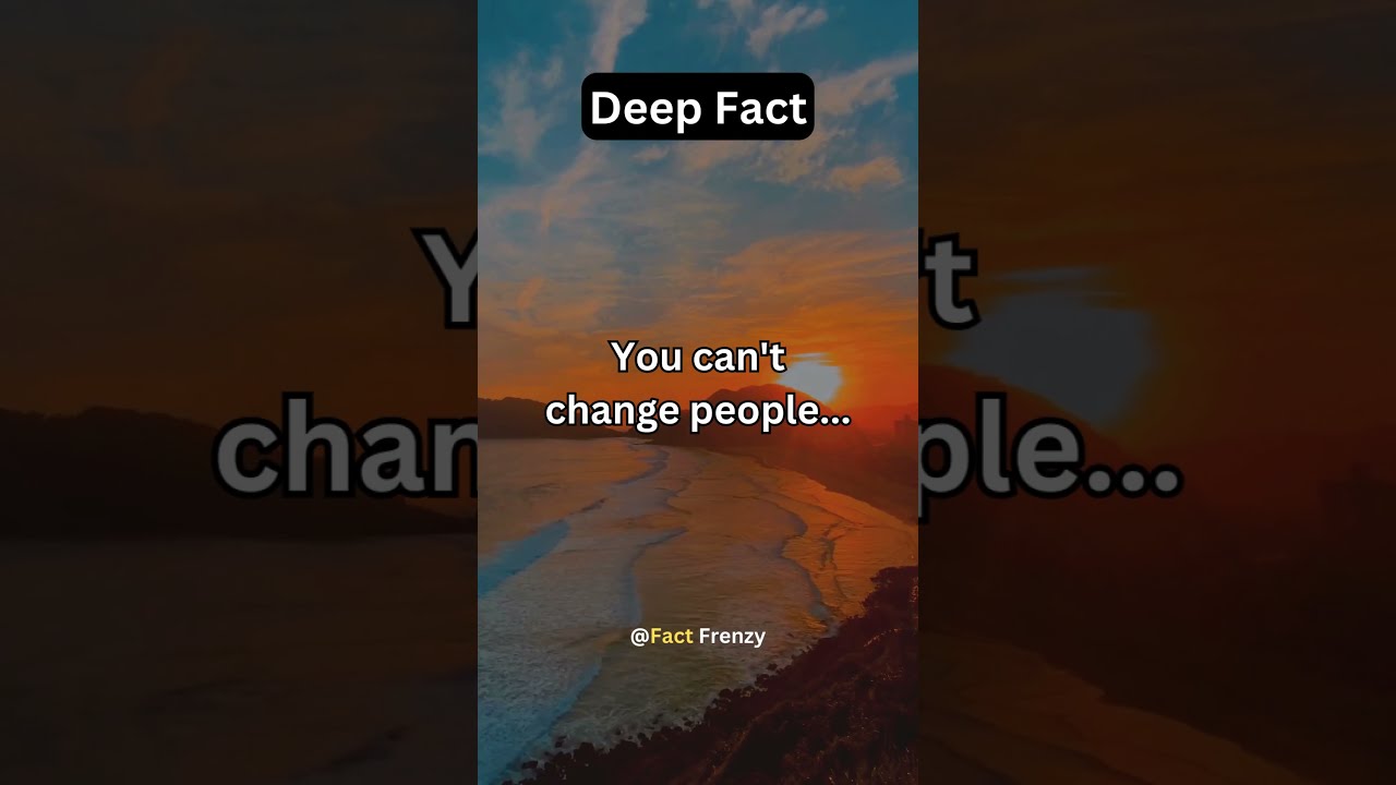 You can't change people💯