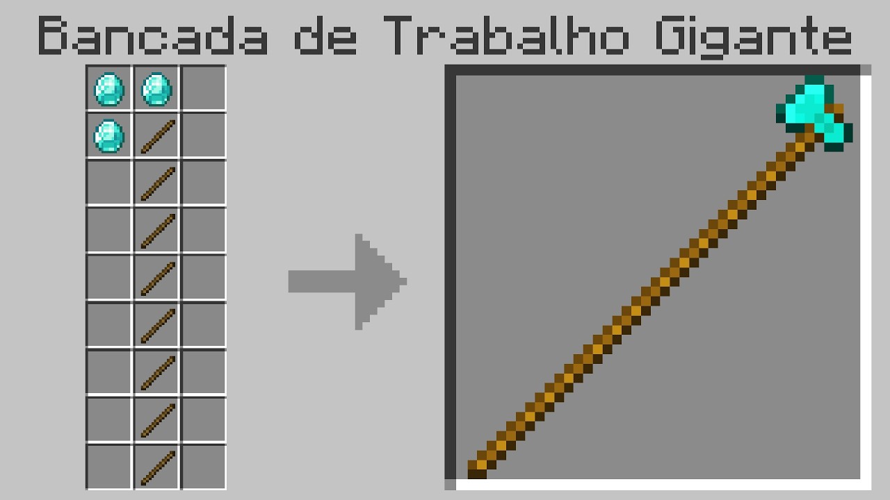 Criei ITENS GIGANTES no Minecraft