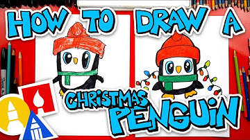 How To Draw A Christmas Penguin