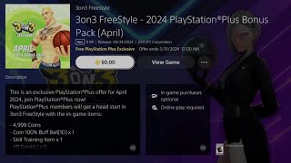 How to Get 3on3 FreeStyle - 2024 PlayStation Plus Bonus Pack (April) | PS Plus Exclusive | PS4 | PS5