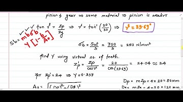 Machine Design Bevel Gear Numerical Problem 1