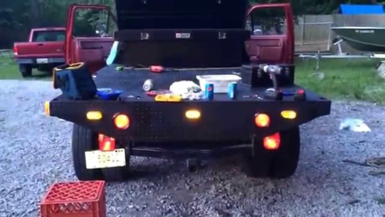 f350 toolbox and running lights install youtube flatbed trailer lights