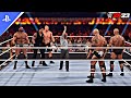 Shield Roman Reigns Team vs. Tribal Chief Roman Reigns Team - 3 ON 3 - Tornado Tag - WWE 2K23 | PS5