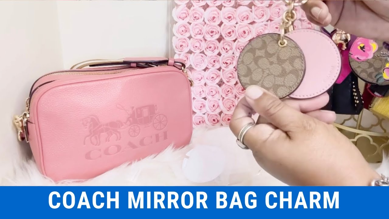 Shop Coach Mirror Bag Charm With Floral Print (CJ437) by