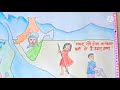 How to draw swachchh ganga nirmal ganga poster        slogan on ganga 