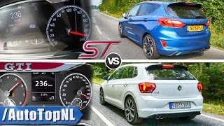 VW POLO GTI 2019 vs 2019 FORD FIESTA ST | ACCELERATION SOUND & POV by AutoTopNL