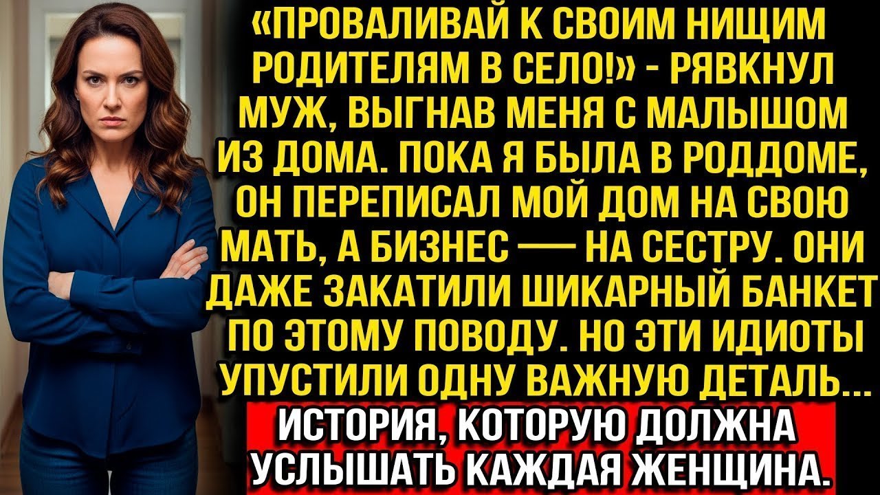 «Проваливай к своим нищим родителям в село!» Пока я была в роддоме, муж переписал мой дом на мать...