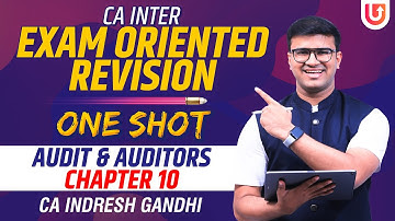 CA Inter Exam Oriented Revision | One Shot | Audit & Auditors - Chapter 10 | CA Indresh Gandhi