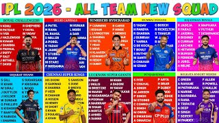 IPL 2026 All Team Squad | IPL 2026 All Team Players List | IPL 2026 All Team Playing 11 | IPL Squad 