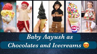 Baby Photoshoot ||Aayush as chocolates and ice-cream|| Photo ideas