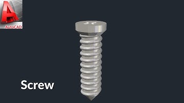 [AutoCAD 2012 / 2020 | 3D Realistic Model] Screw