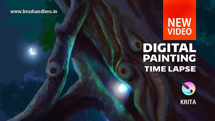 Fantasy Digital painting with Krita | Tree painting | DIGITAL ART by Jagadeesh Narayanan