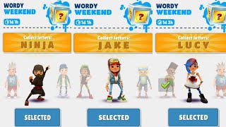 Subway Surfers NINJA  vs JAKE vs LUCY Wordy Weekend Winter Holiday World Tour 2019 Gameplay. screenshot 5