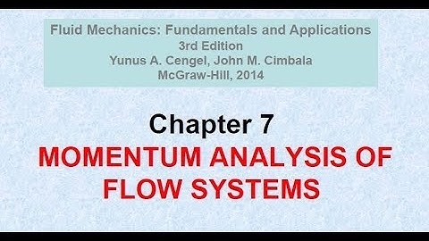Fluid mechanics chapter 6 : Momentum analysis - Part 1 of 2