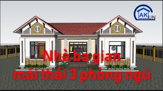 Tham khảo mẫu nhà ba gian mái thái hiện đại 3 phòng ngủ - Nhà cấp 4 mái thái ba gian: Bạn muốn sở hữu một ngôi nhà mái thái hiện đại và tiện nghi với thiết kế ba gian? Chúng tôi có mẫu thiết kế nhà cấp 4 mái thái ba gian đầy đủ 3 phòng ngủ và không gian sinh hoạt đa năng tối ưu. Cùng tham khảo để tìm hiểu thêm về mẫu nhà cấp 4 mái thái ba gian này.