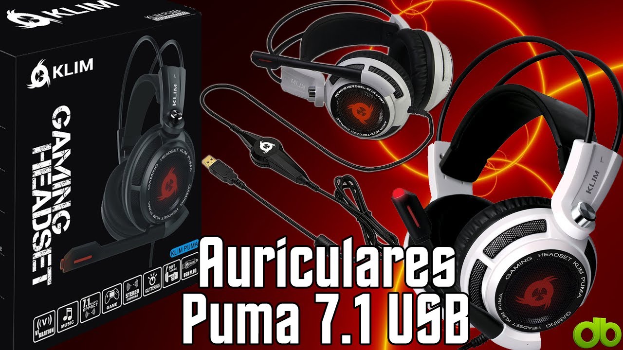 Altitud cortar luces Auriculares 7.1 USB Klim Puma con vibración y luz LED Unboxing y Review -  YouTube