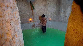 60 Days Build Summer&#39;s Living Underground Temple With Swimming Pool