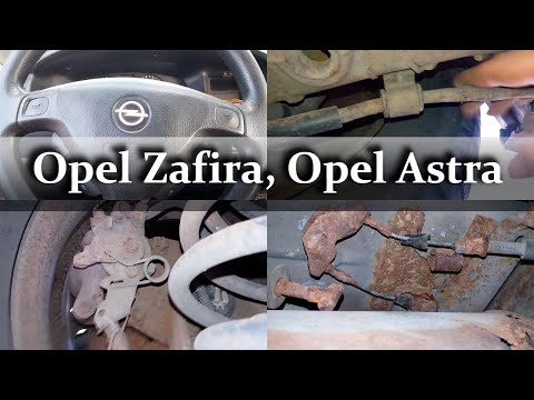 Opel Zafira 2.0 dti. Как заменить трос ручного тормоза.