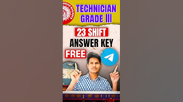 TECHNICIAN GRADE III ALL 23 SHIFT ANSWER KEY #neerajsir