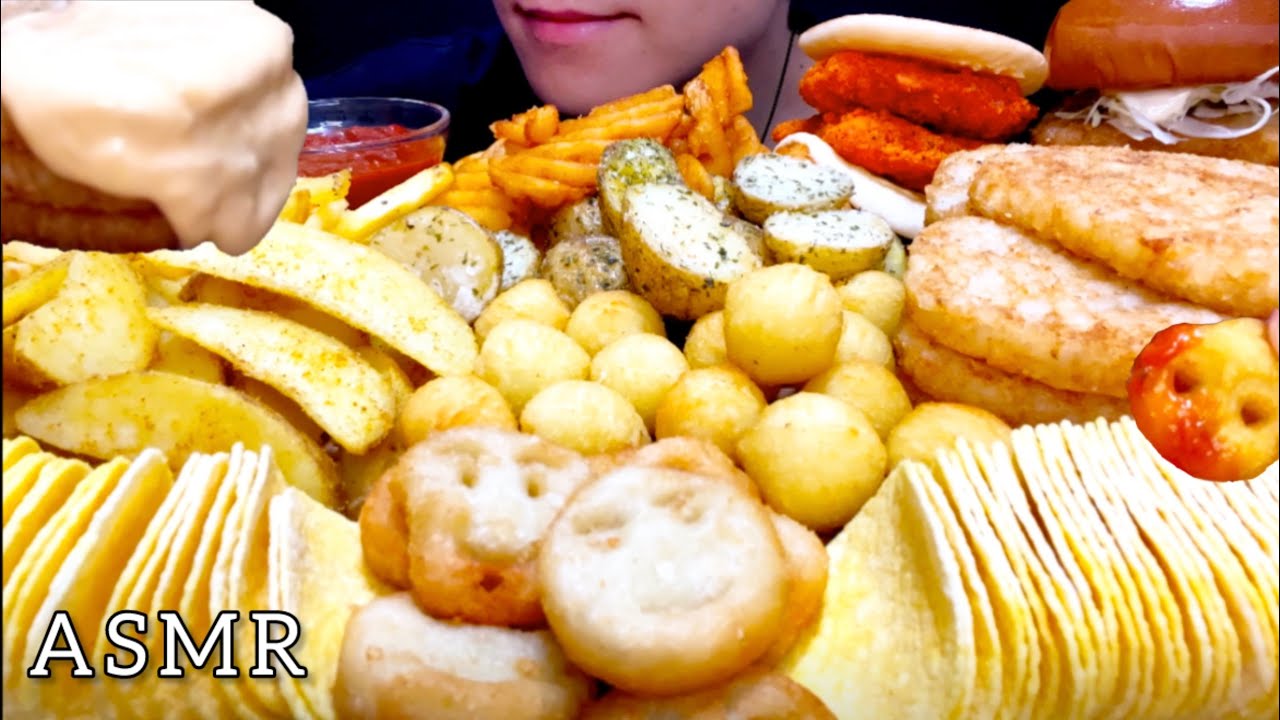 【咀嚼音】色んなフライドポテトを食べる！french fries！/ASMR/EatingSounds/Mukbang/먹방
