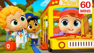 Taking the Bus to Work | Job and Career Songs | Little Angel Nursery Rhymes for Kids