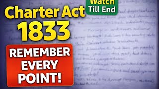 Charter Act of 1833 with 100% retention guaranteed.