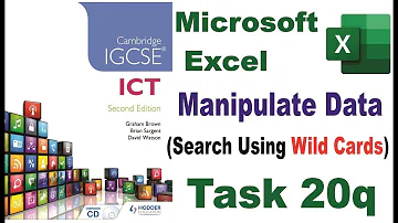 Task 20q IGCSE ICT Hodder Education|  Microsoft Excel | Filter with Wild cards