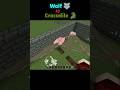 #Minecraft crocodile 🐊 vs wolf 🐺😱🥶