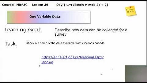 MBF3C 6.3.1 Note - Sampling Techniques