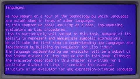 The Metacircular Evaluator - Structure and Interpretation of Computer Programs