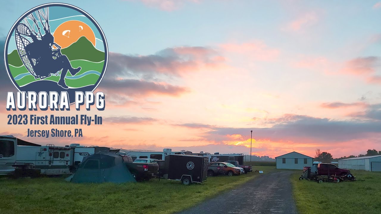 Evening Flights at Aurora PPG's First Paramotor Fly-In