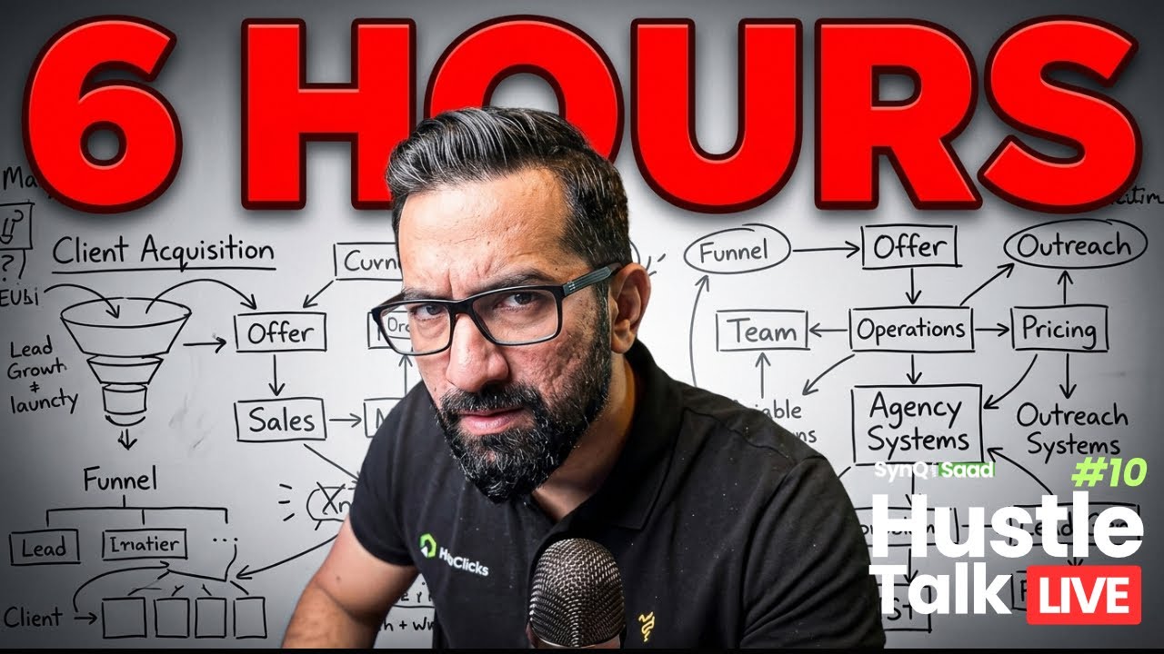 Agency Building in 2026 | The Ultimate Framework [6 Hr Session] - Hustle Talk Live #10