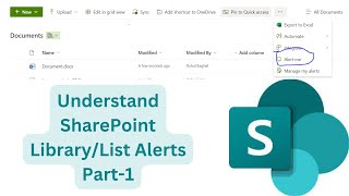 Create Alerts on SharePoint Library | PART-1