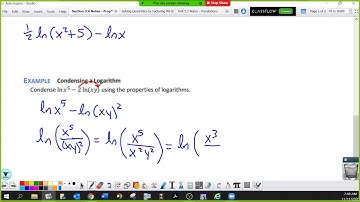 Section 3.4 - Properties of Logarithmic Functions