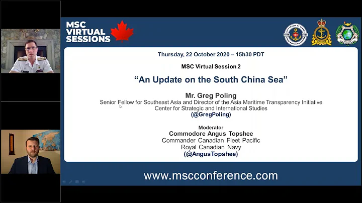 Maritime Security Challenges Virtual - Session 2 - Mr. Greg Poling on The South China Sea dispute