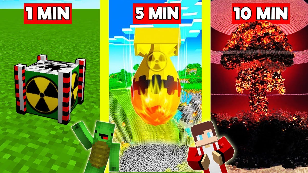 NUCLEAR BOMB Build Battle In Minecraft - NOOB VS PRO CHALLENGE