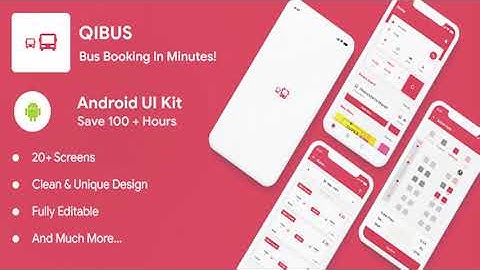 QIBus- Bus booking android app ui template | Codecanyon Scripts and Snippets