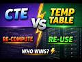 CTE vs Temp Table – Which is Faster? (Real SQL Server Test) ⚡
