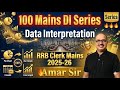 RRB Clerk Mains 2025-26 🔥 Data Interpretation | 100 Mains DI Series #34 | Amar Sir