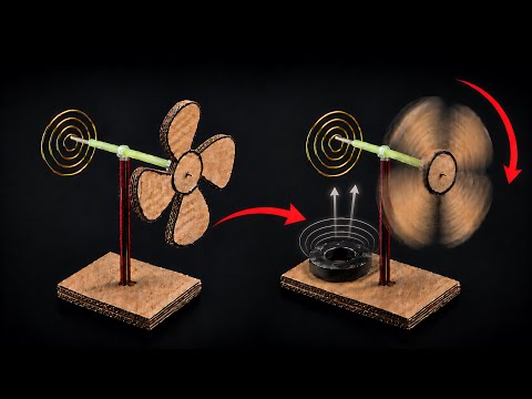 Free Energy How To Make Pinwheel | Perpetual Motion DIY | Free Energy Cardboard Fan |