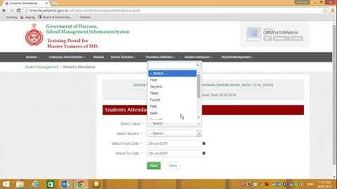 MIS Haryana - How to Fill Online Attendance of Students ?