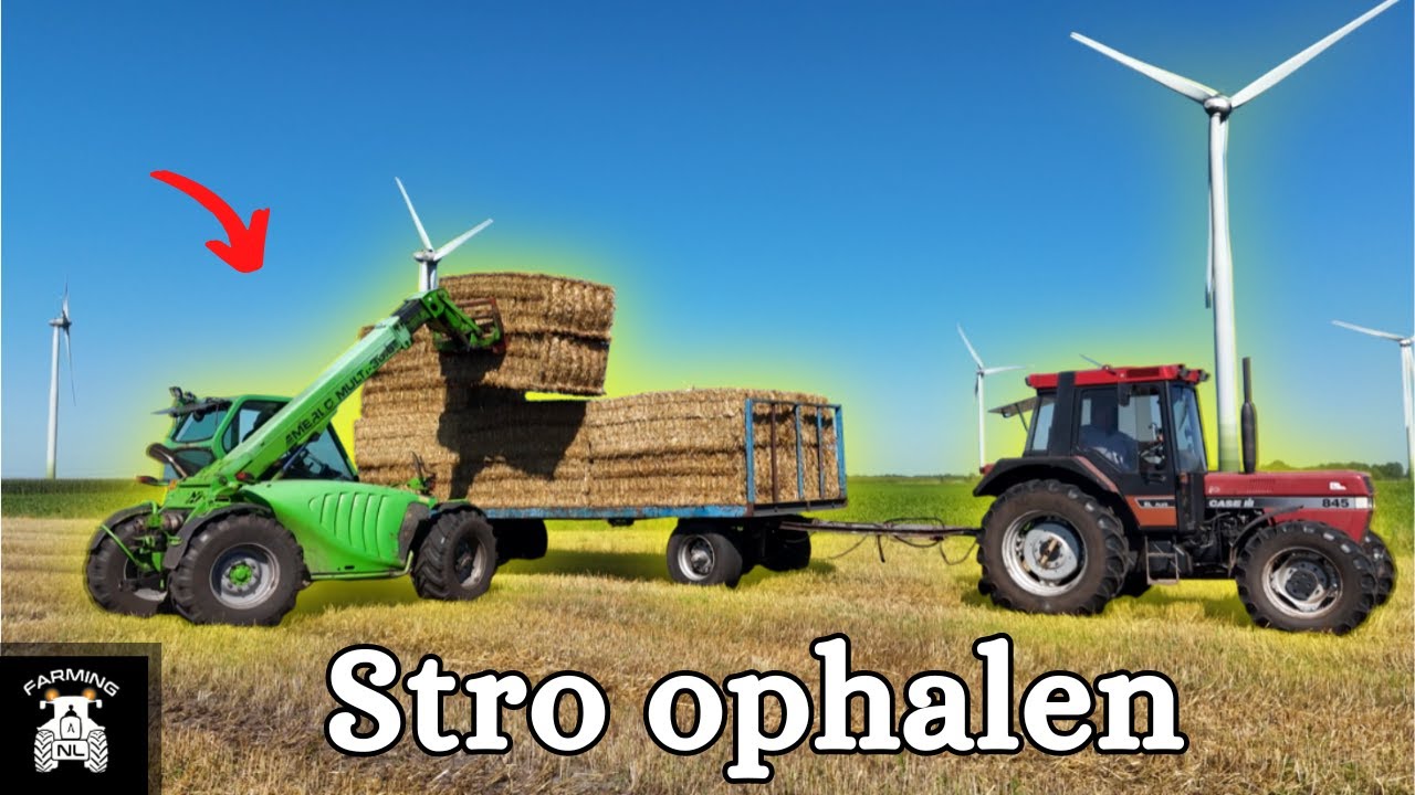 Stro persen, stapelen en Ophalen