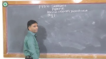 F.Y.B.Sc.(Statistics) || Topic: Discrete Uniform distribution || By Prof. Khilare S.K.
