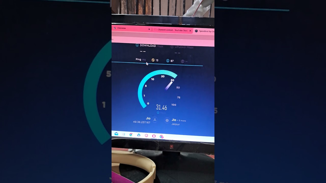 Jio Fiber Speed Test - 30 MBPS Plan on PC