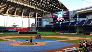 Triston Casas Hits Home Run Off Of Marlins Park Video Board
