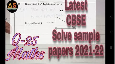 Latest CBSE Class 10  solve sample paper maths || full concept of application of trigonometry