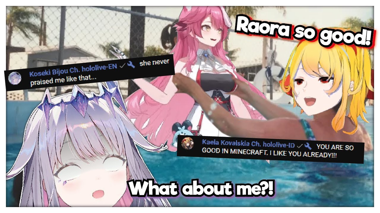 Biboo got jealous when Kaela praises Raora on her First minecraft stream !