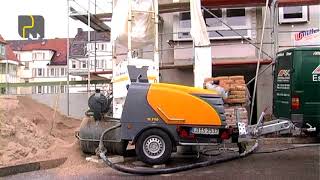 Putzmeister: Mixokret M 740 D applying traditional cement based floor screed